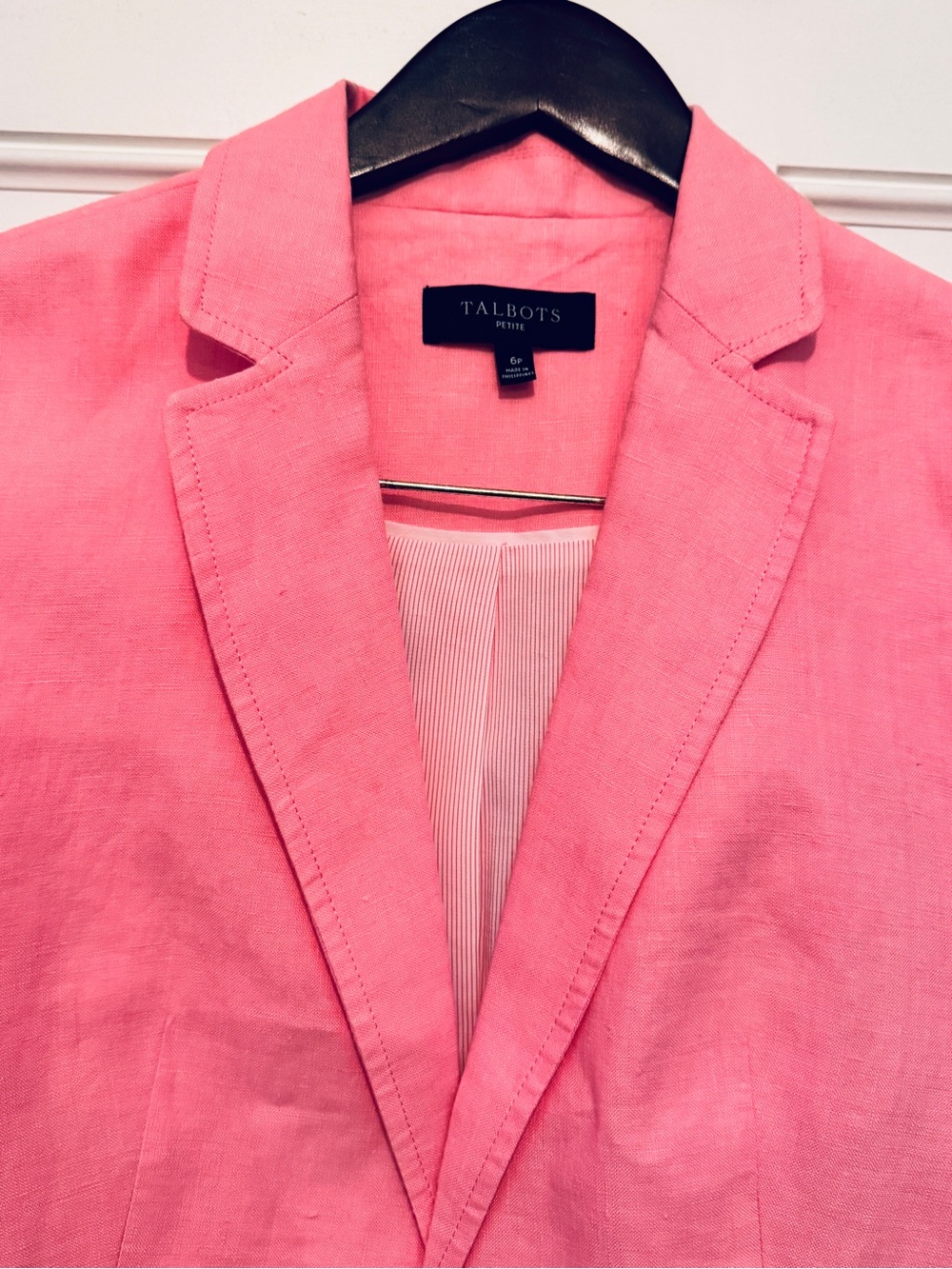 Talbots Pink Single-Button Blazer - Picture 5 of 8